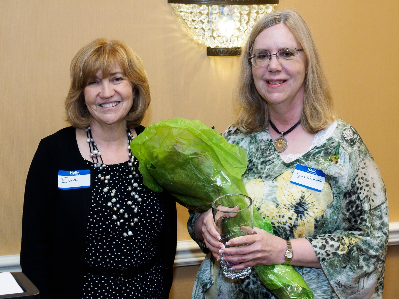 Dr. Lynne Carmickle, Eva Turbiner, Volunteer Recognition, volunteers