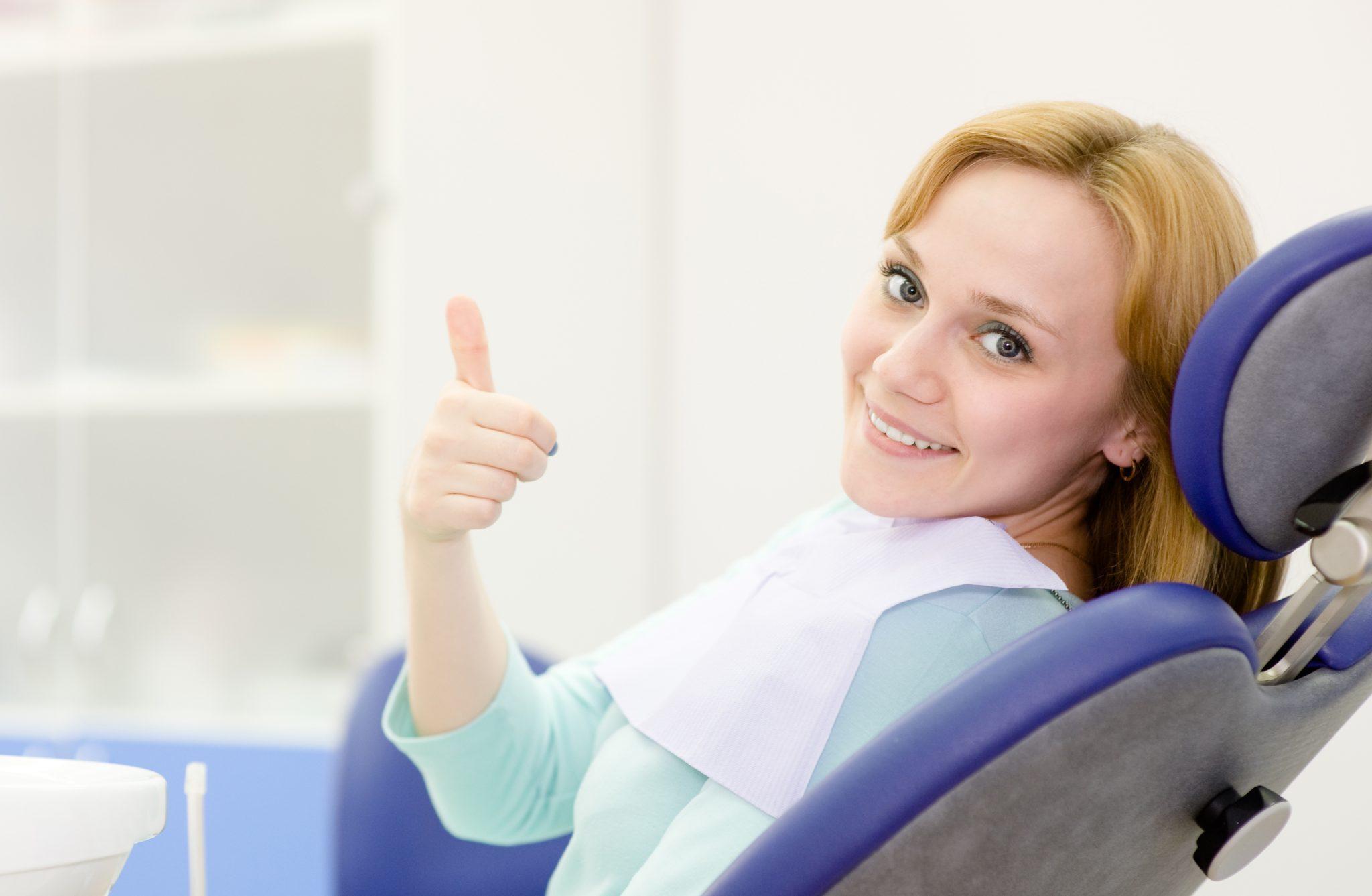 Dental Patient, Thumbs up