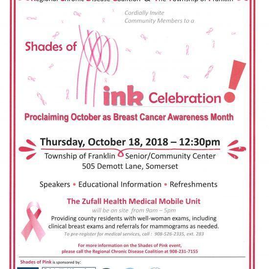 Breast Cancer Awareness Month event flyer