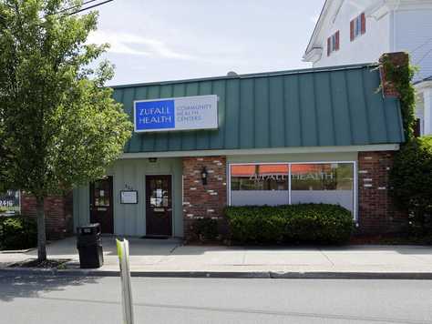 Health care facility facade street view